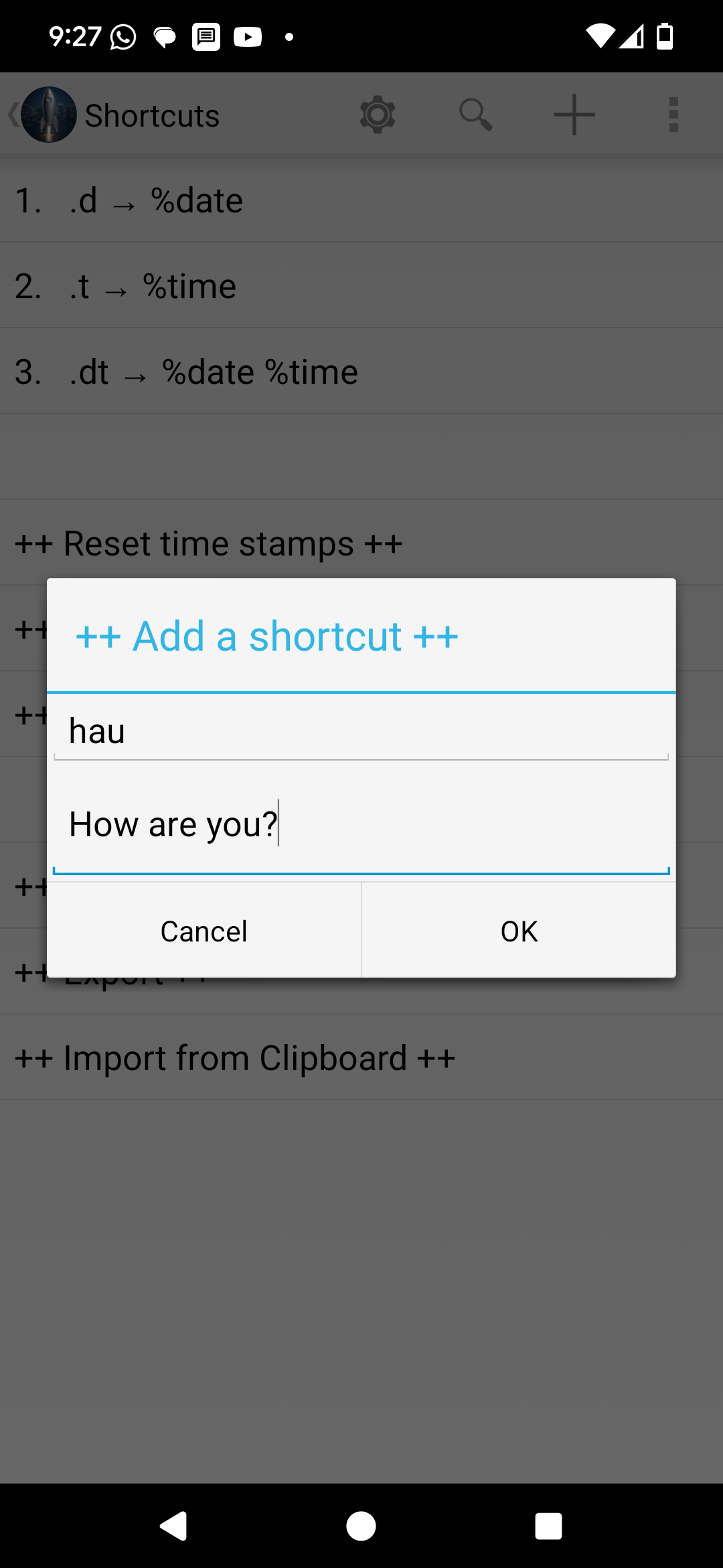 Shortcut Creation